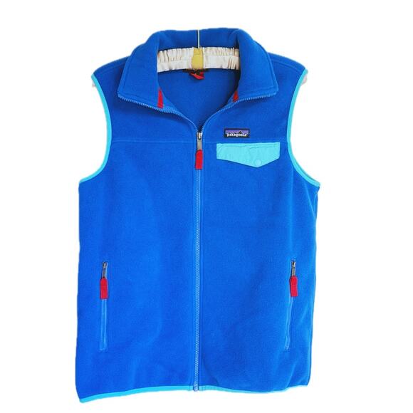 Patagonia Men's Lightweight Snap-T Synchilla Fleece Vest Medium Two-Tone Blue - Picture 1 of 7
